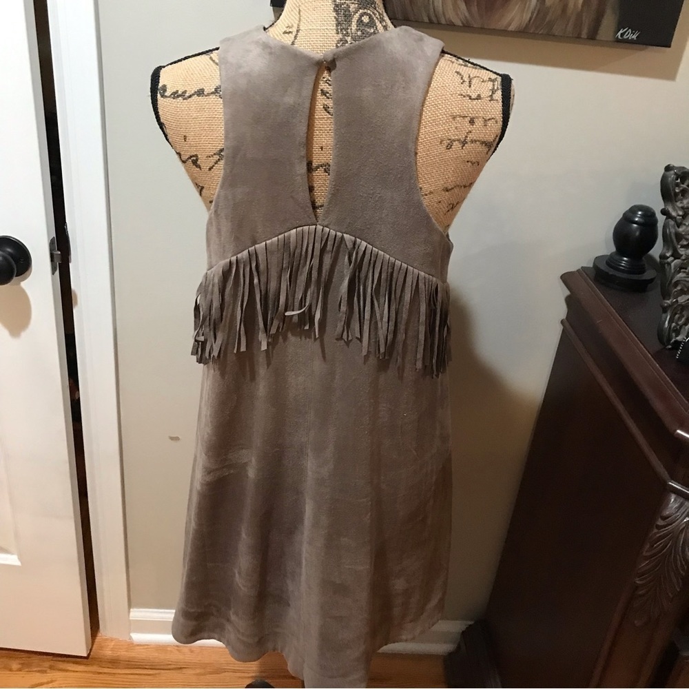 ▪️J.O.A. Suede Fringed Dress - Picture 9 of 12